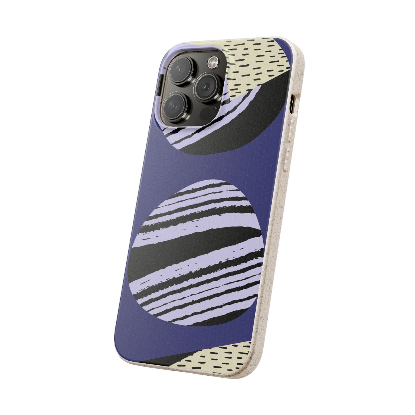Biodegradable Phone Case — Abstract Striped Circles Eco Cover