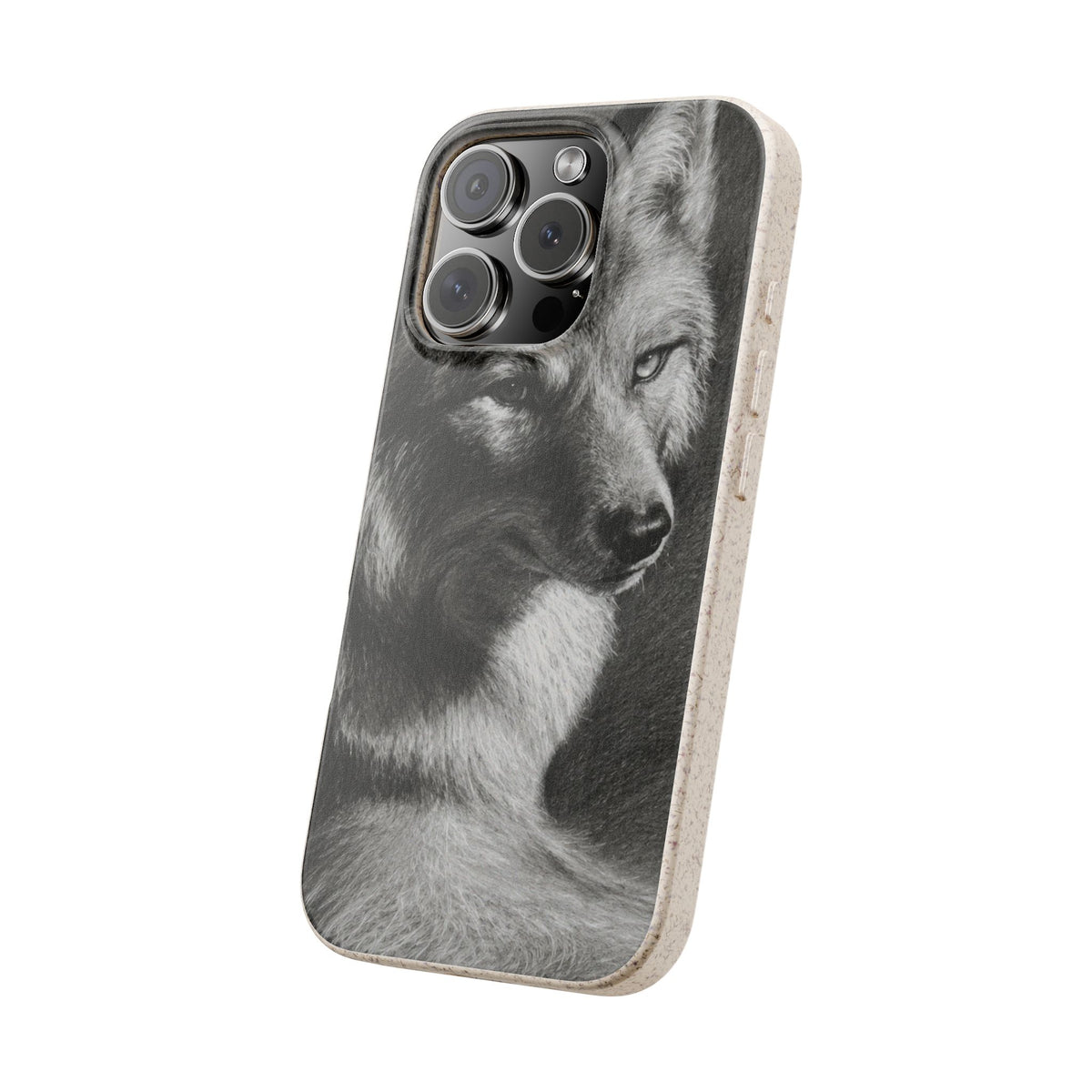 Wolf Portrait Biodegradable Phone Case — Eco-Friendly iPhone Cover