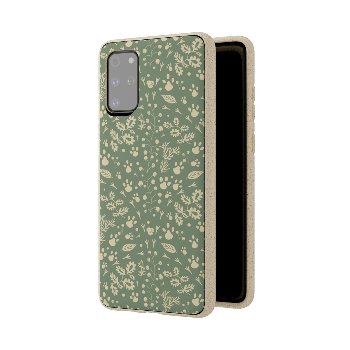 Biodegradable Floral Phone Case — Eco-Friendly Pleasant Green Wildflower Protection