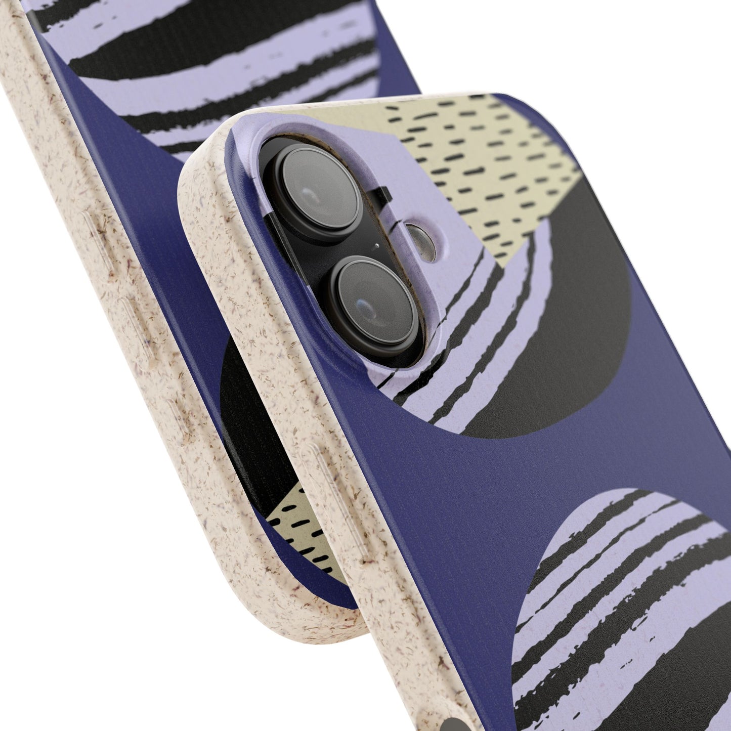 Biodegradable Phone Case — Abstract Striped Circles Eco Cover