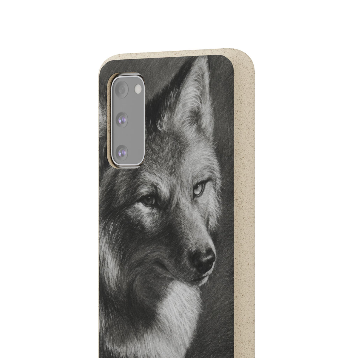 Wolf Portrait Biodegradable Phone Case — Eco-Friendly iPhone Cover