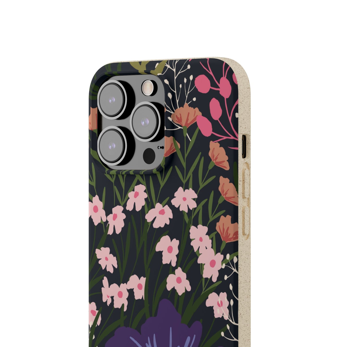Floral Biodegradable Phone Case — Purple Wildflower Eco Phone Cover