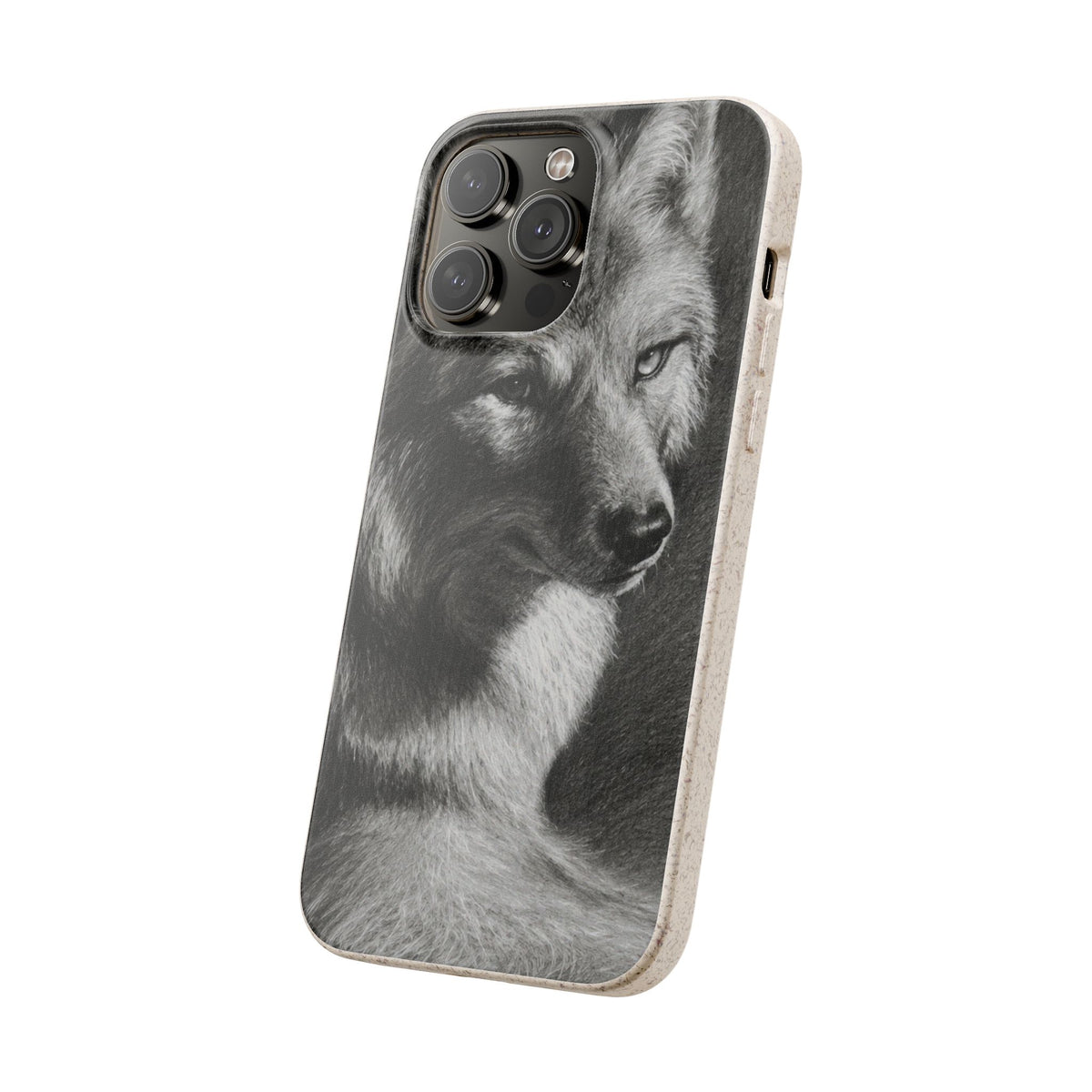 Wolf Portrait Biodegradable Phone Case — Eco-Friendly iPhone Cover