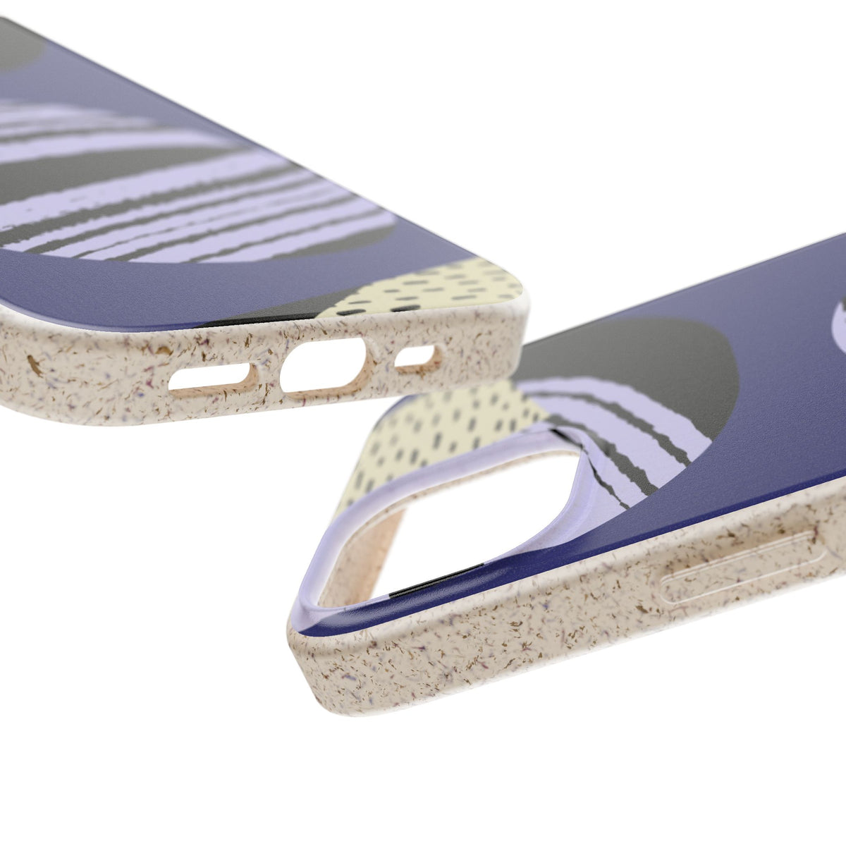 Biodegradable Phone Case — Abstract Striped Circles Eco Cover