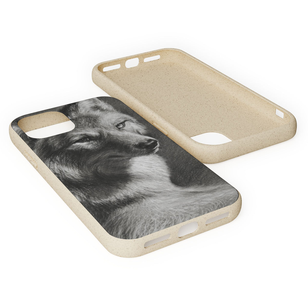 Wolf Portrait Biodegradable Phone Case — Eco-Friendly iPhone Cover