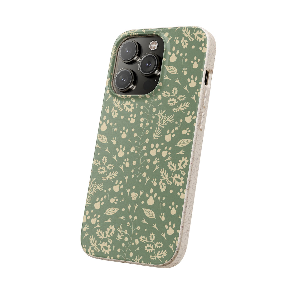 Biodegradable Floral Phone Case — Eco-Friendly Pleasant Green Wildflower Protection