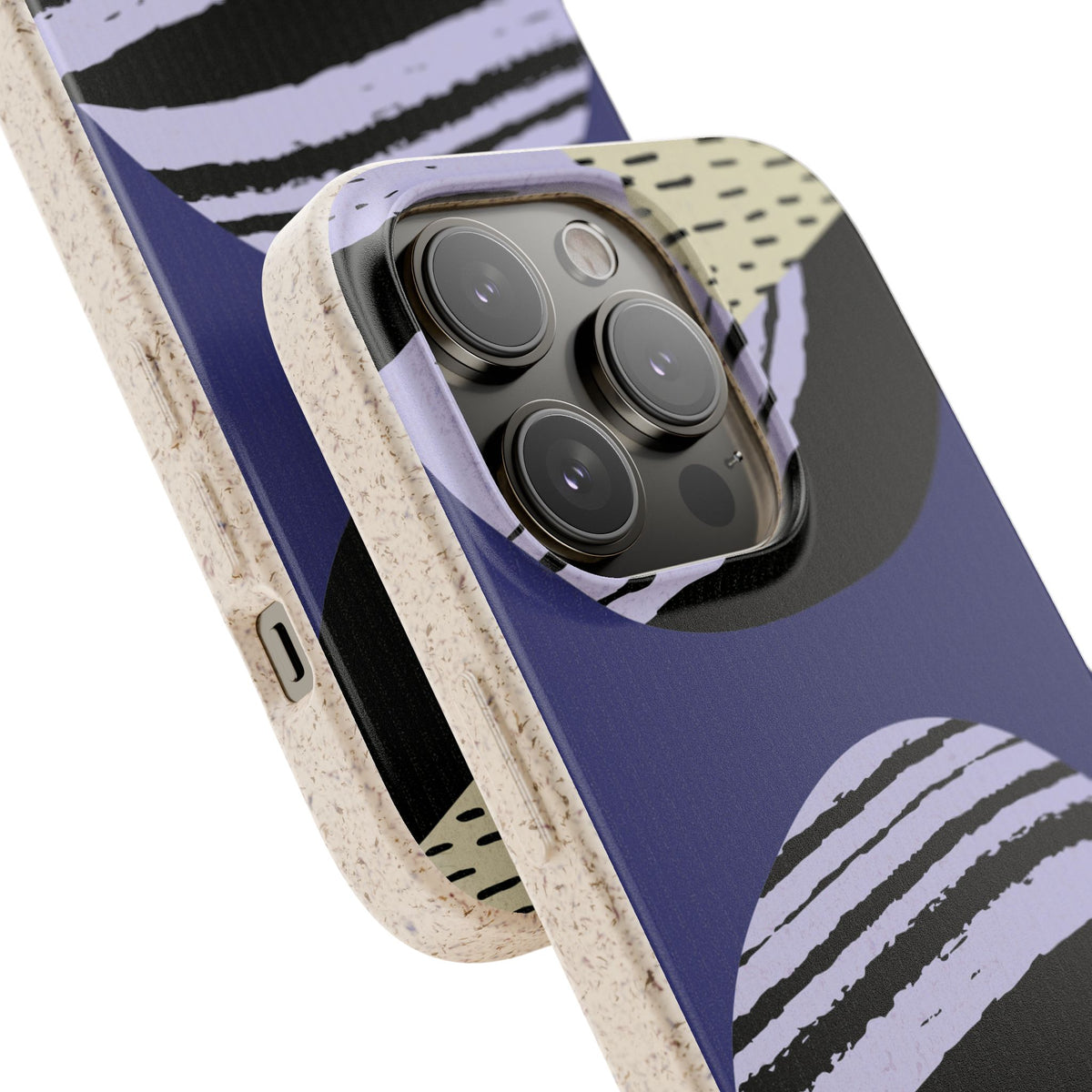 Biodegradable Phone Case — Abstract Striped Circles Eco Cover