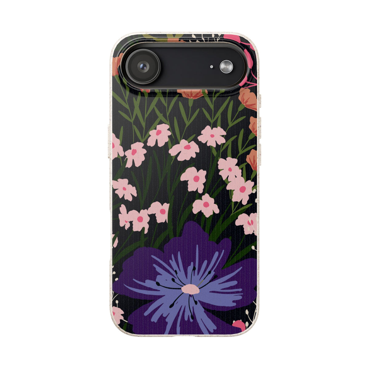 Floral Biodegradable Phone Case — Purple Wildflower Eco Phone Cover