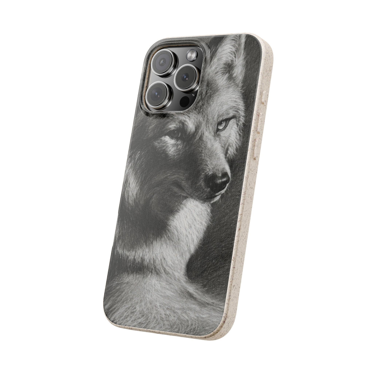 Wolf Portrait Biodegradable Phone Case — Eco-Friendly iPhone Cover