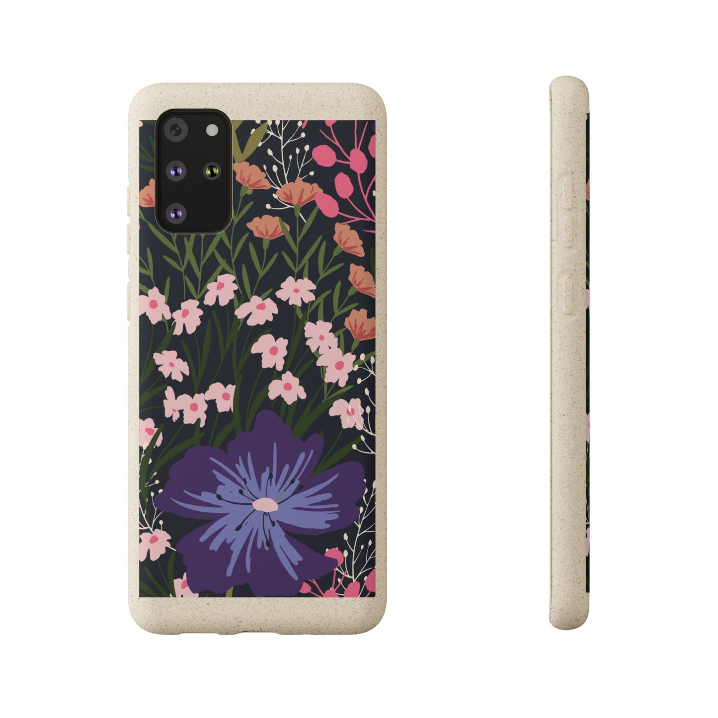 Floral Biodegradable Phone Case — Purple Wildflower Eco Phone Cover