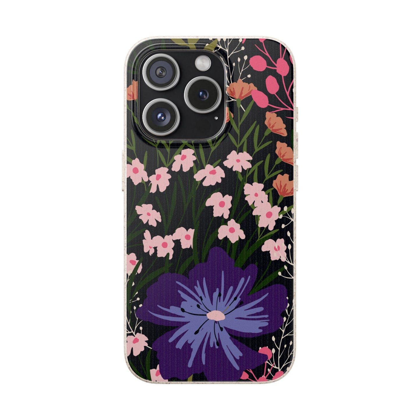 Floral Biodegradable Phone Case — Purple Wildflower Eco Phone Cover
