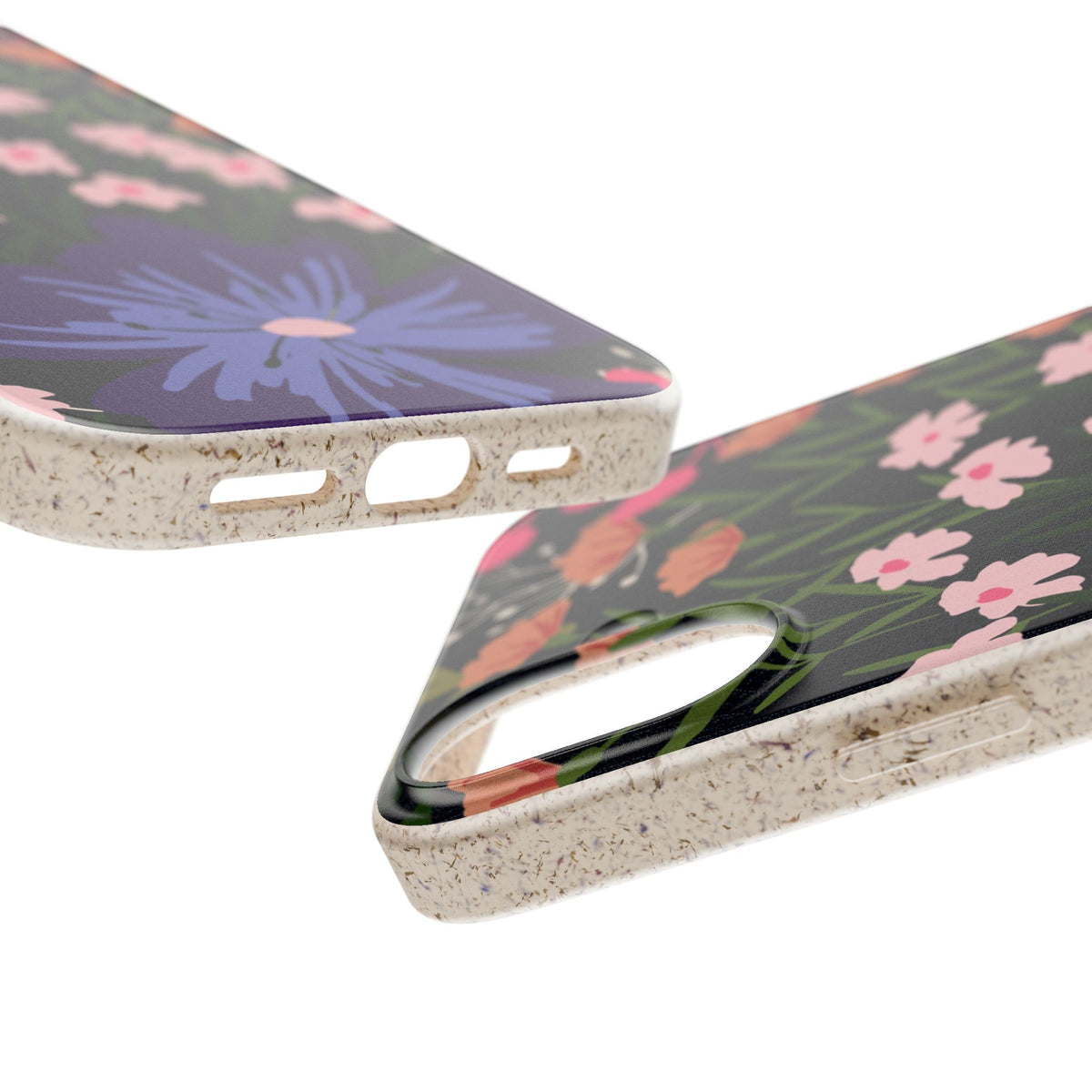 Floral Biodegradable Phone Case — Purple Wildflower Eco Phone Cover