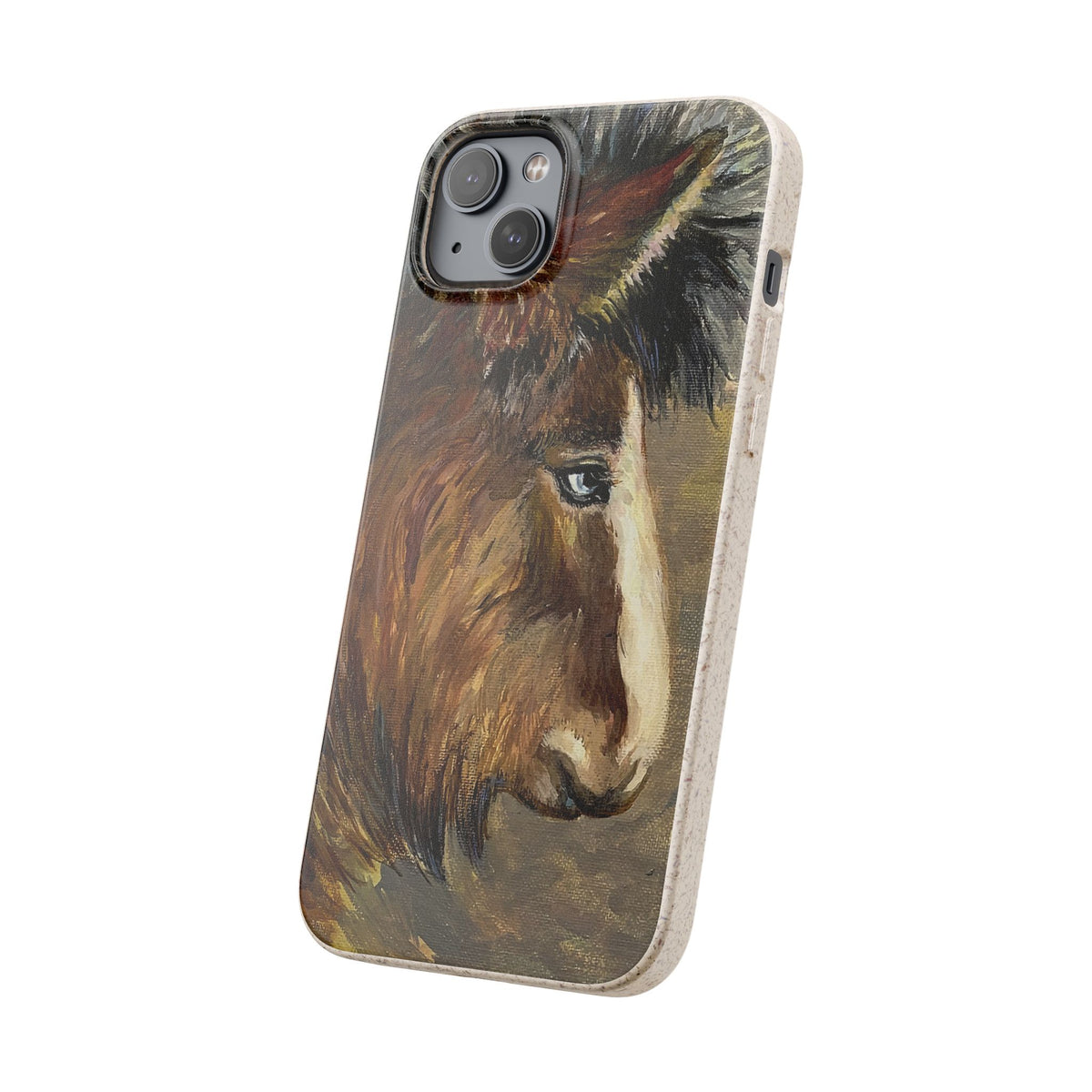 Biodegradable Phone Case — Rustic Horse Portrait by Carrie Barcomb Eco-Friendly iPhone Cover
