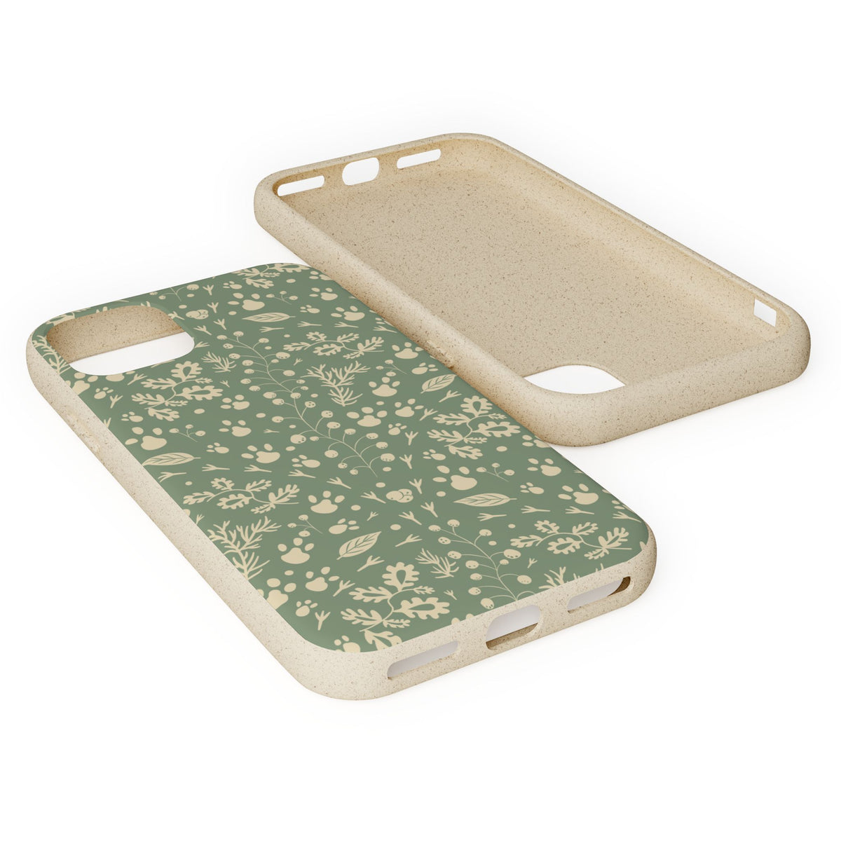 Biodegradable Floral Phone Case — Eco-Friendly Pleasant Green Wildflower Protection