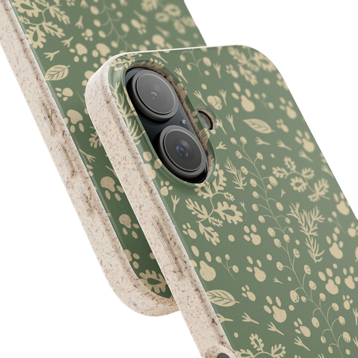Biodegradable Floral Phone Case — Eco-Friendly Pleasant Green Wildflower Protection