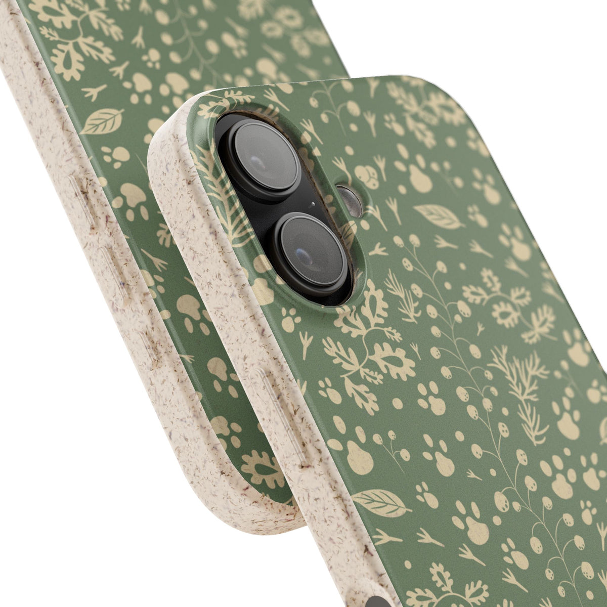 Biodegradable Floral Phone Case — Eco-Friendly Pleasant Green Wildflower Protection
