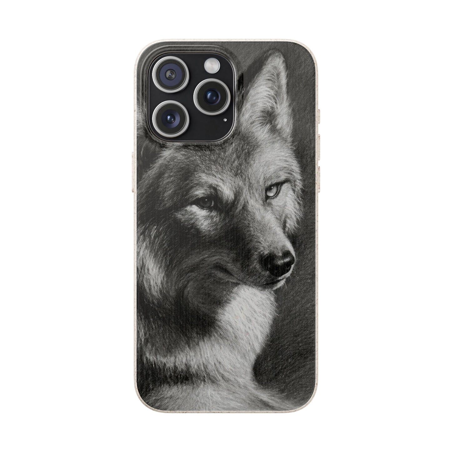 Wolf Portrait Biodegradable Phone Case — Eco-Friendly iPhone Cover