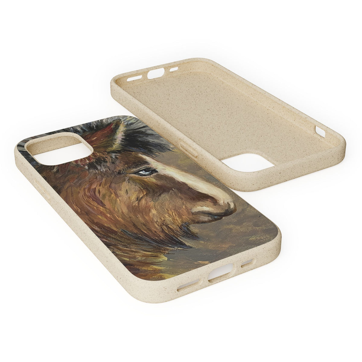 Biodegradable Phone Case — Rustic Horse Portrait by Carrie Barcomb Eco-Friendly iPhone Cover