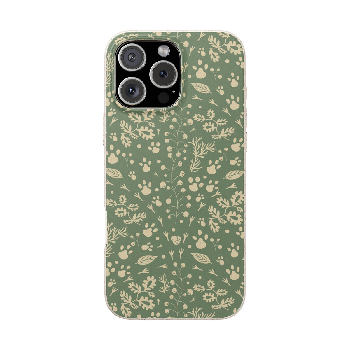 Biodegradable Floral Phone Case — Eco-Friendly Pleasant Green Wildflower Protection
