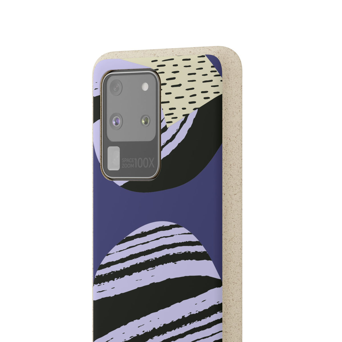 Biodegradable Phone Case — Abstract Striped Circles Eco Cover