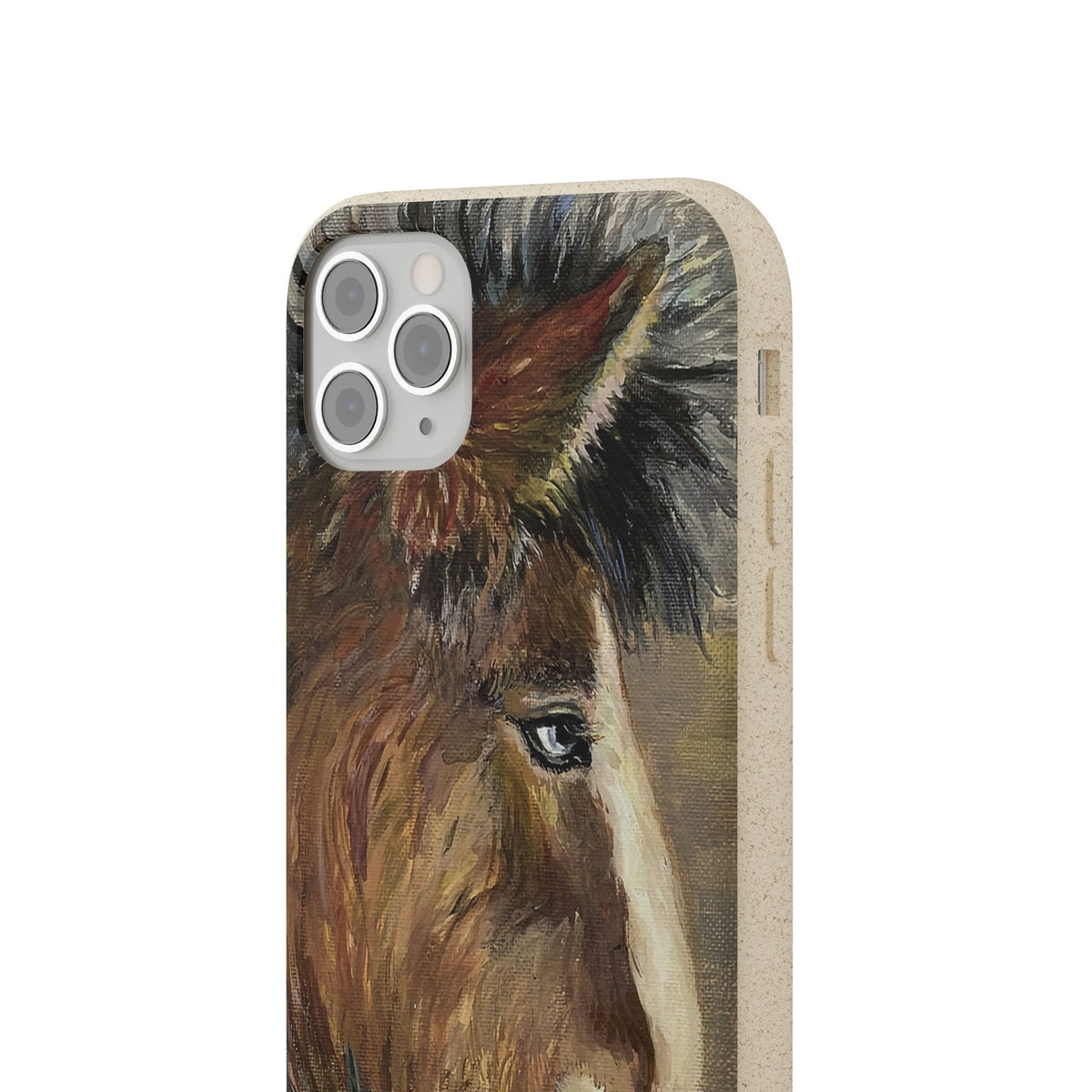 Biodegradable Phone Case — Rustic Horse Portrait by Carrie Barcomb Eco-Friendly iPhone Cover