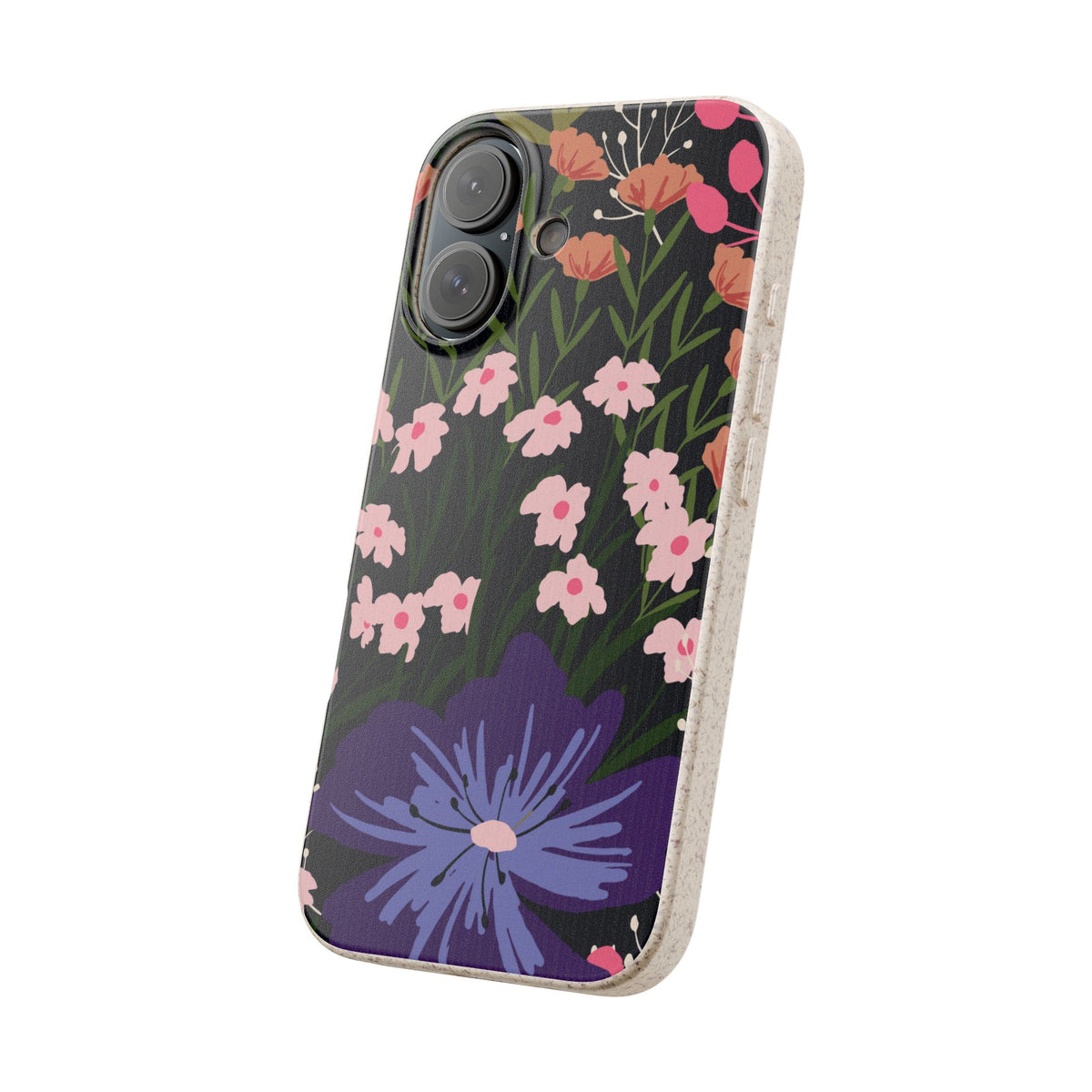 Floral Biodegradable Phone Case — Purple Wildflower Eco Phone Cover