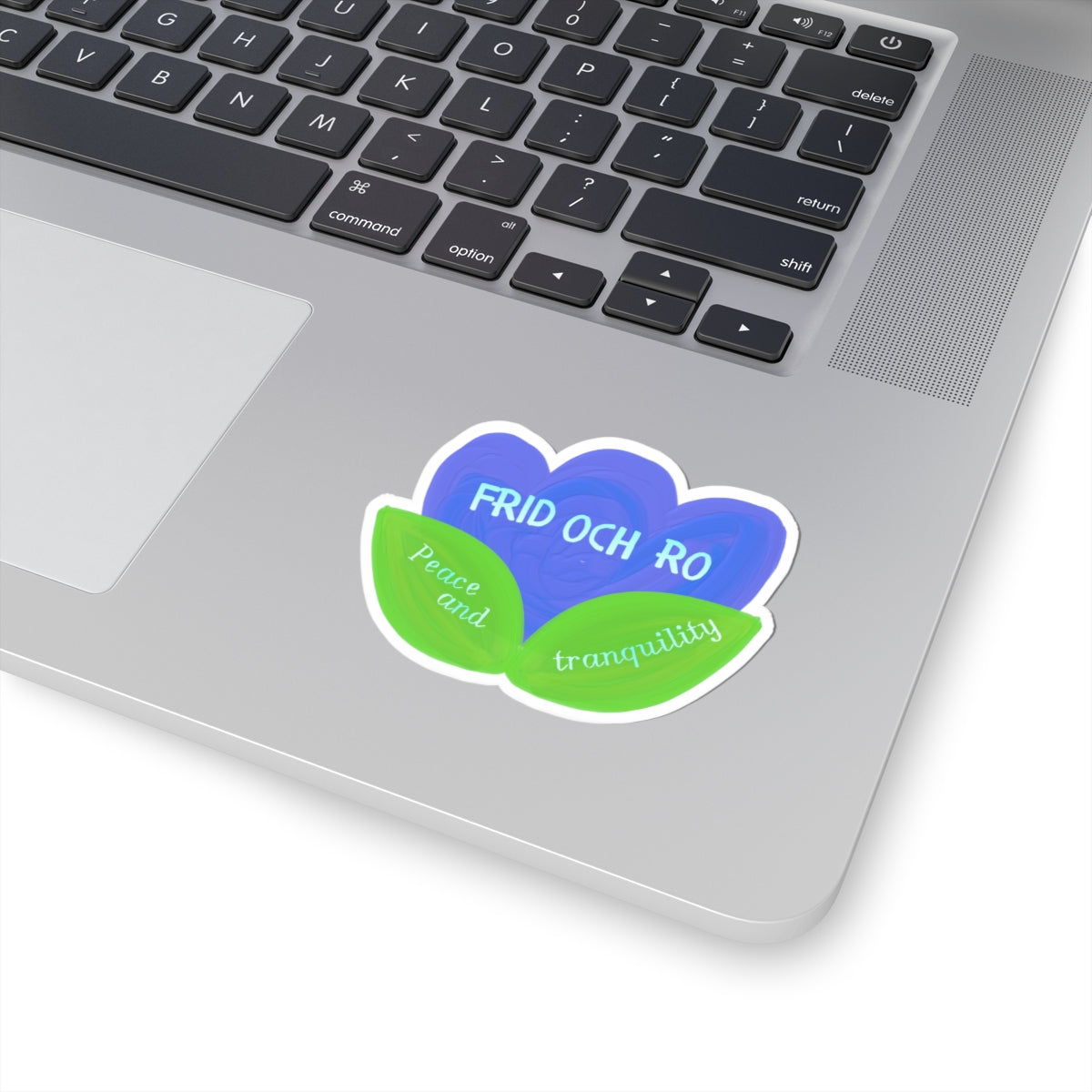 Peace & Tranquility Sticker — "Frid och Ro" Floral Kiss-Cut Sticker