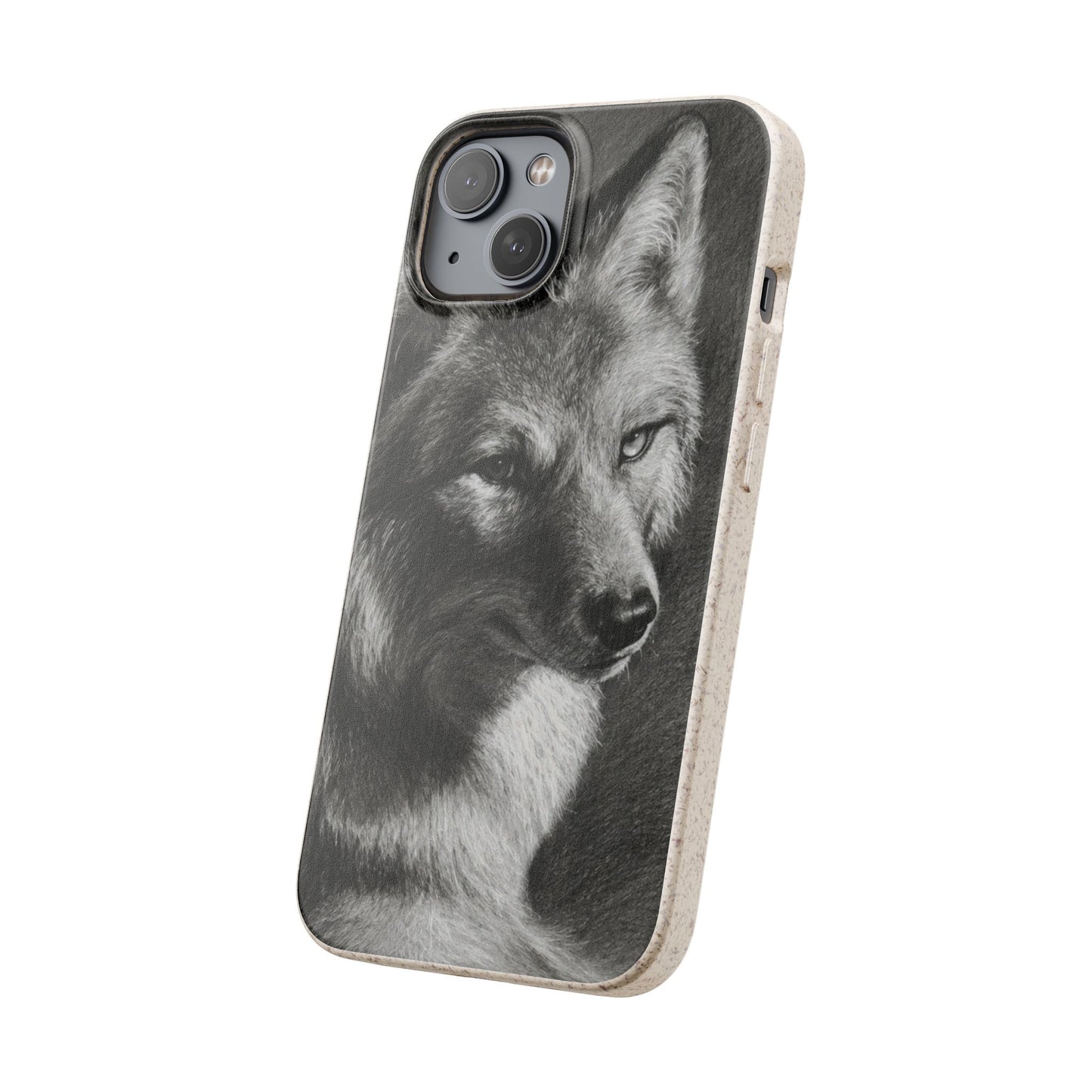 Wolf Portrait Biodegradable Phone Case — Eco-Friendly iPhone Cover