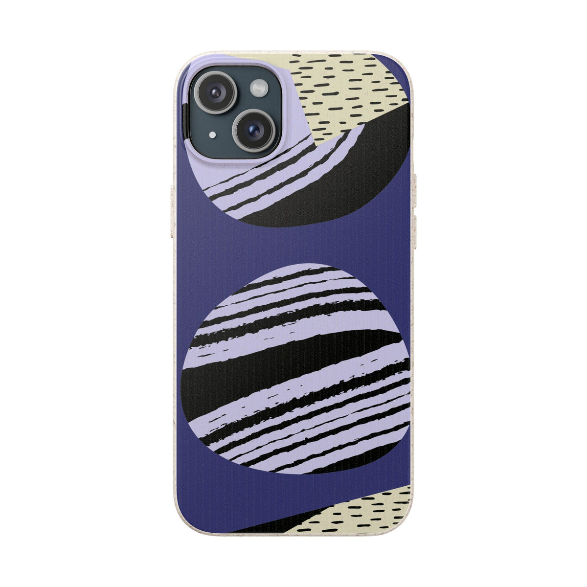 Biodegradable Phone Case — Abstract Striped Circles Eco Cover
