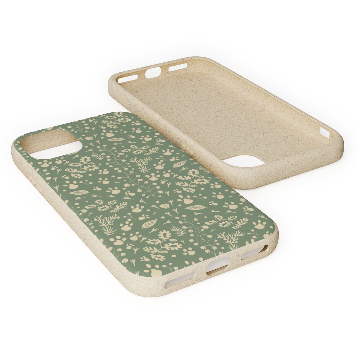 Biodegradable Floral Phone Case — Eco-Friendly Pleasant Green Wildflower Protection