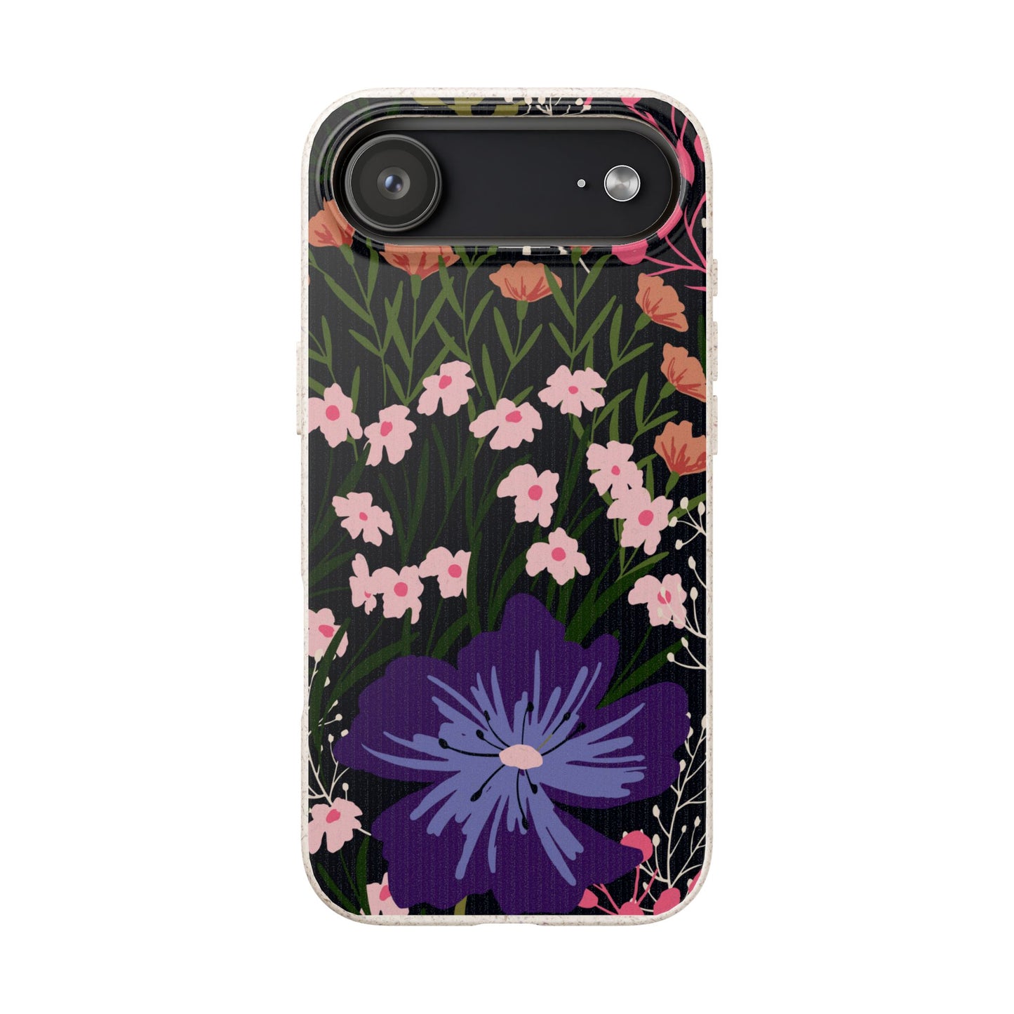 Floral Biodegradable Phone Case — Purple Wildflower Eco Phone Cover