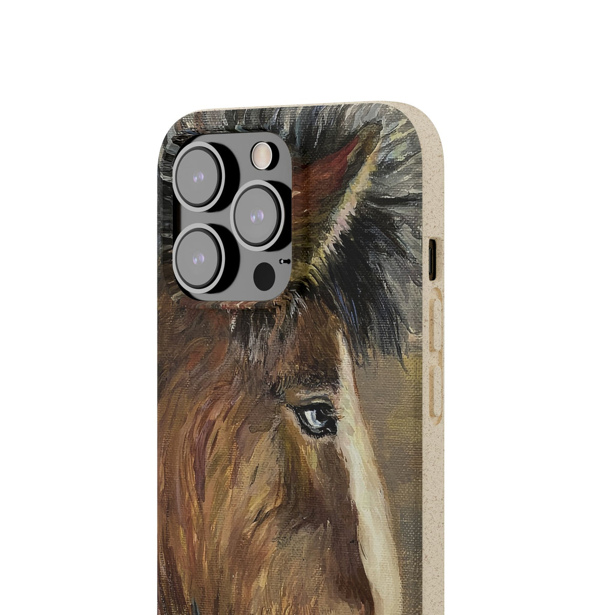 Biodegradable Phone Case — Rustic Horse Portrait by Carrie Barcomb Eco-Friendly iPhone Cover