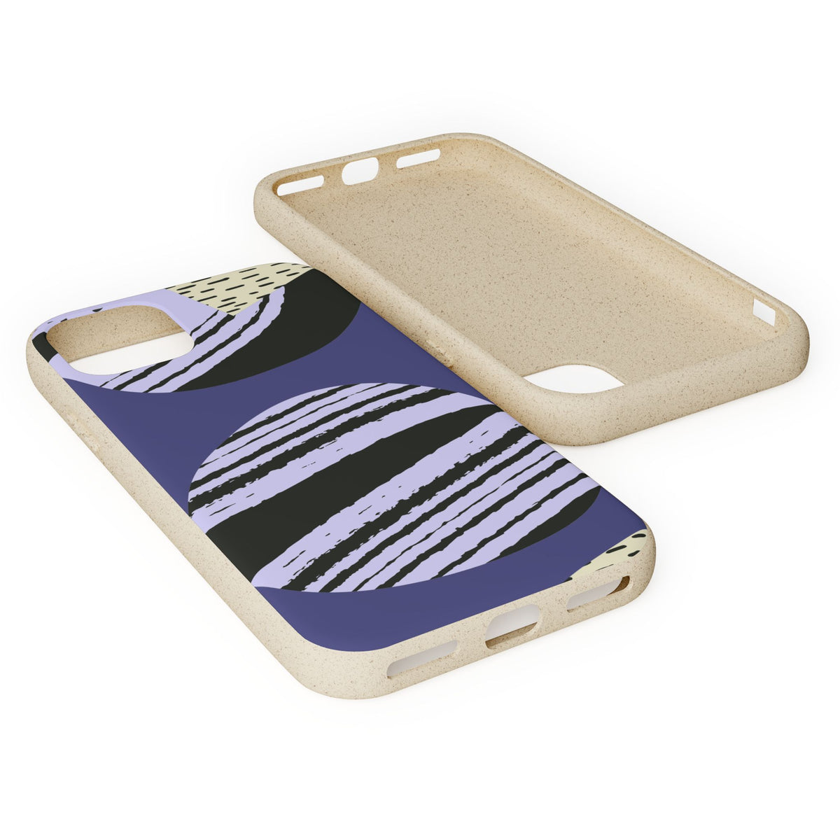 Biodegradable Phone Case — Abstract Striped Circles Eco Cover