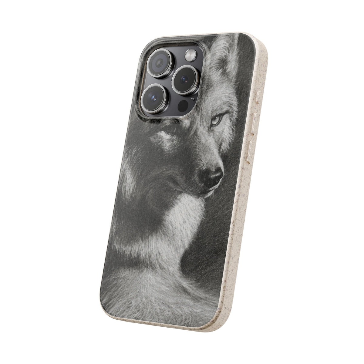 Wolf Portrait Biodegradable Phone Case — Eco-Friendly iPhone Cover