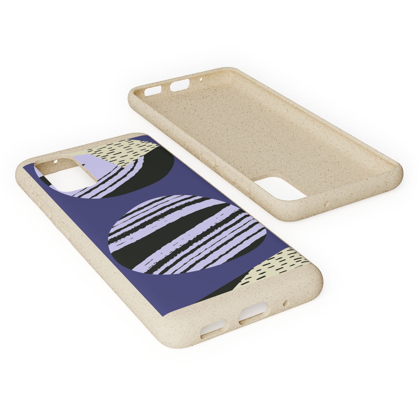 Biodegradable Phone Case — Abstract Striped Circles Eco Cover