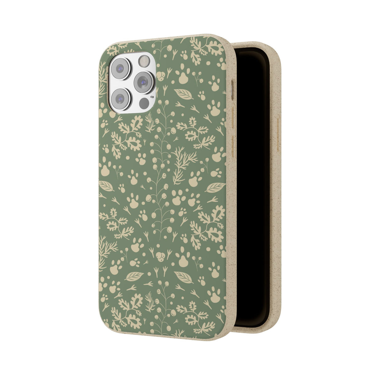 Biodegradable Floral Phone Case — Eco-Friendly Pleasant Green Wildflower Protection