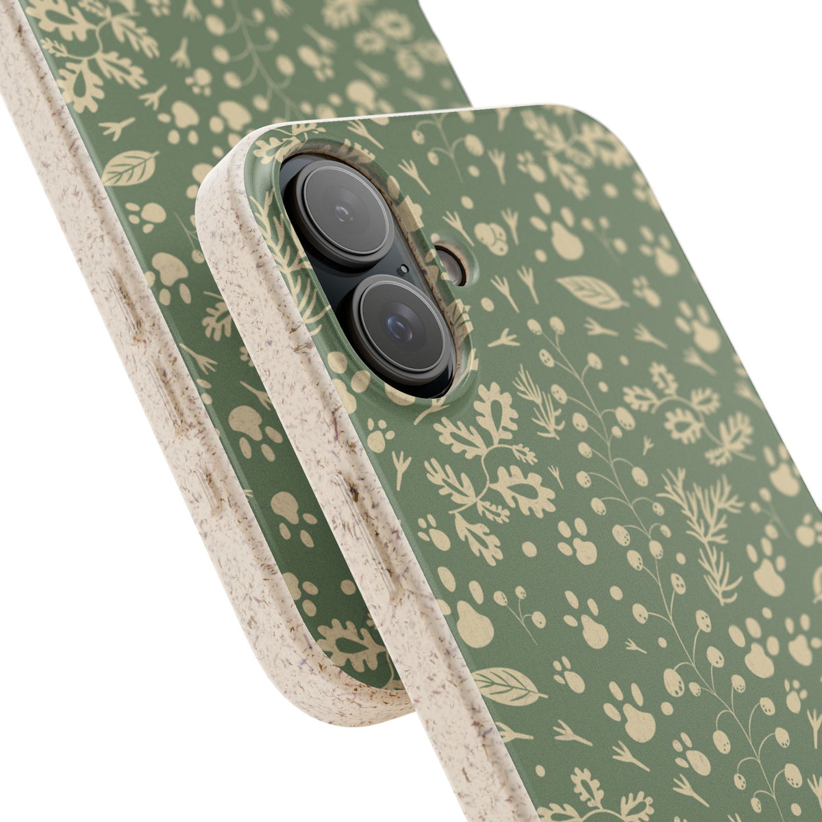 Biodegradable Floral Phone Case — Eco-Friendly Pleasant Green Wildflower Protection
