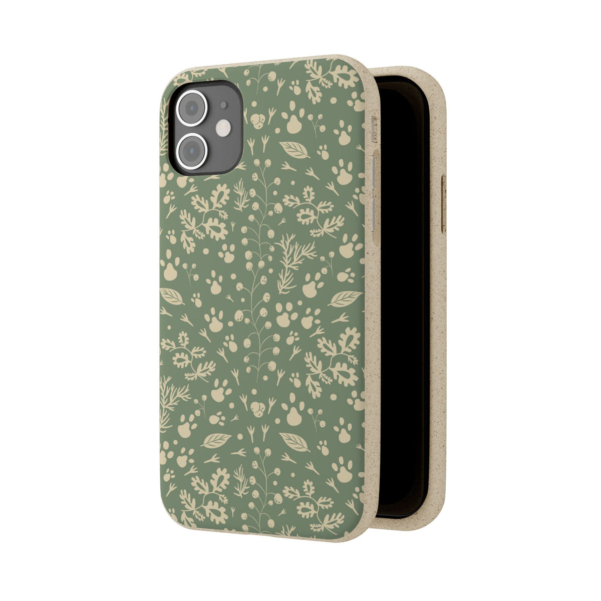 Biodegradable Floral Phone Case — Eco-Friendly Pleasant Green Wildflower Protection
