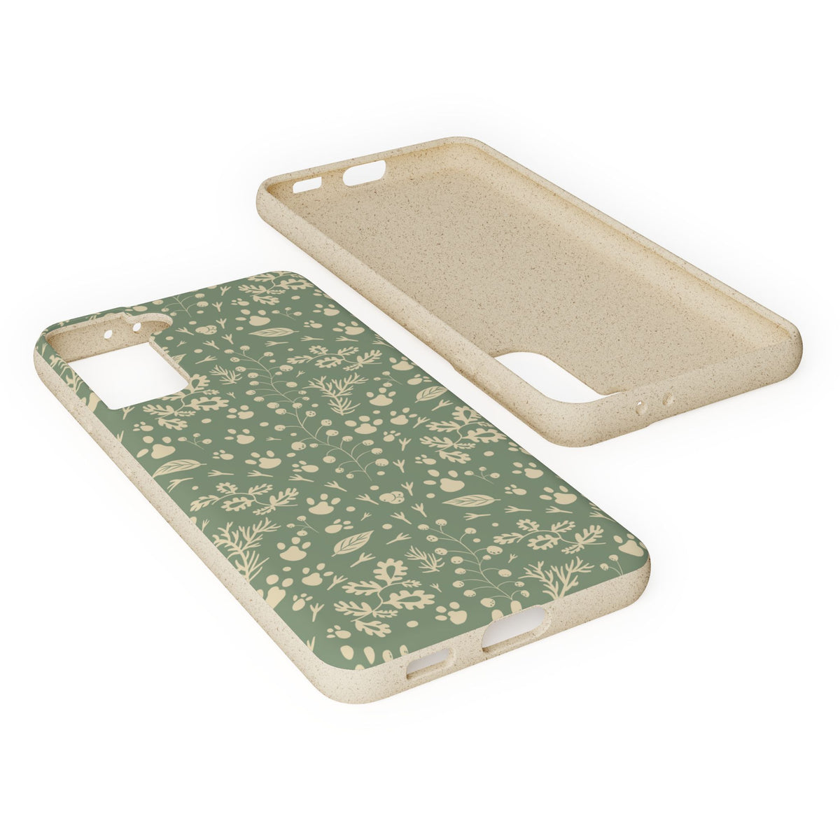 Biodegradable Floral Phone Case — Eco-Friendly Pleasant Green Wildflower Protection