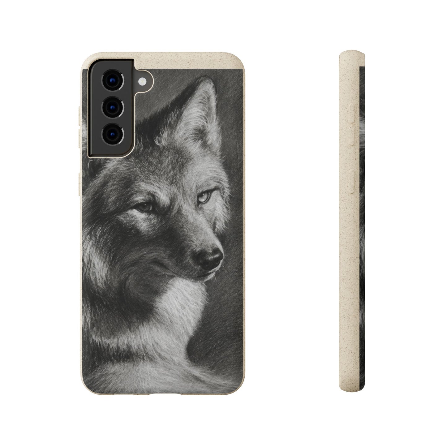 Wolf Portrait Biodegradable Phone Case — Eco-Friendly iPhone Cover
