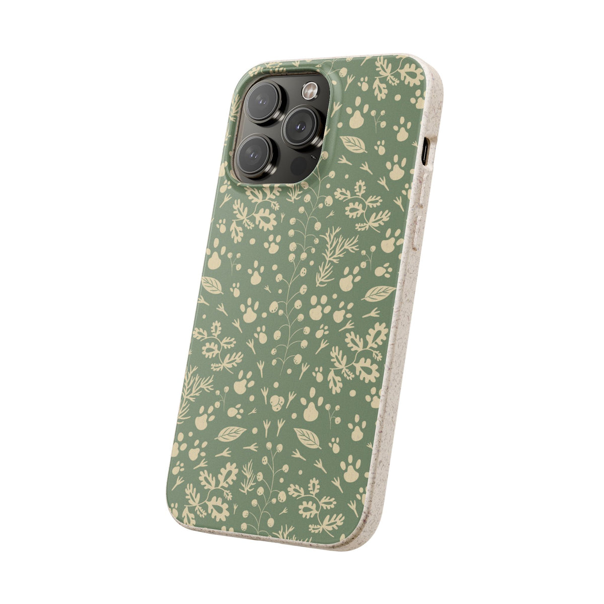 Biodegradable Floral Phone Case — Eco-Friendly Pleasant Green Wildflower Protection