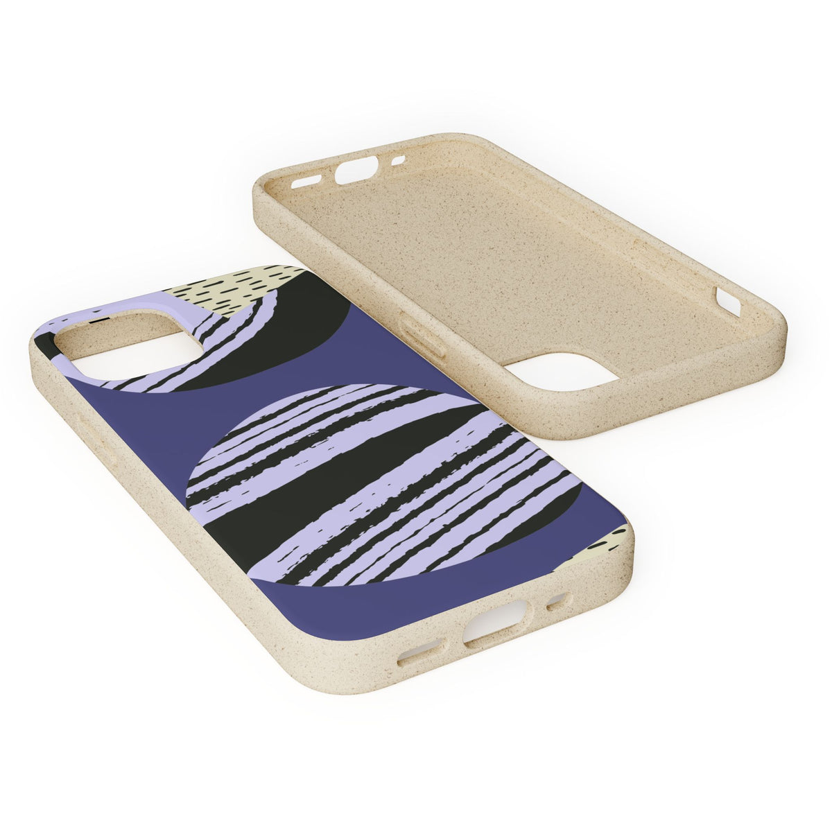 Biodegradable Phone Case — Abstract Striped Circles Eco Cover