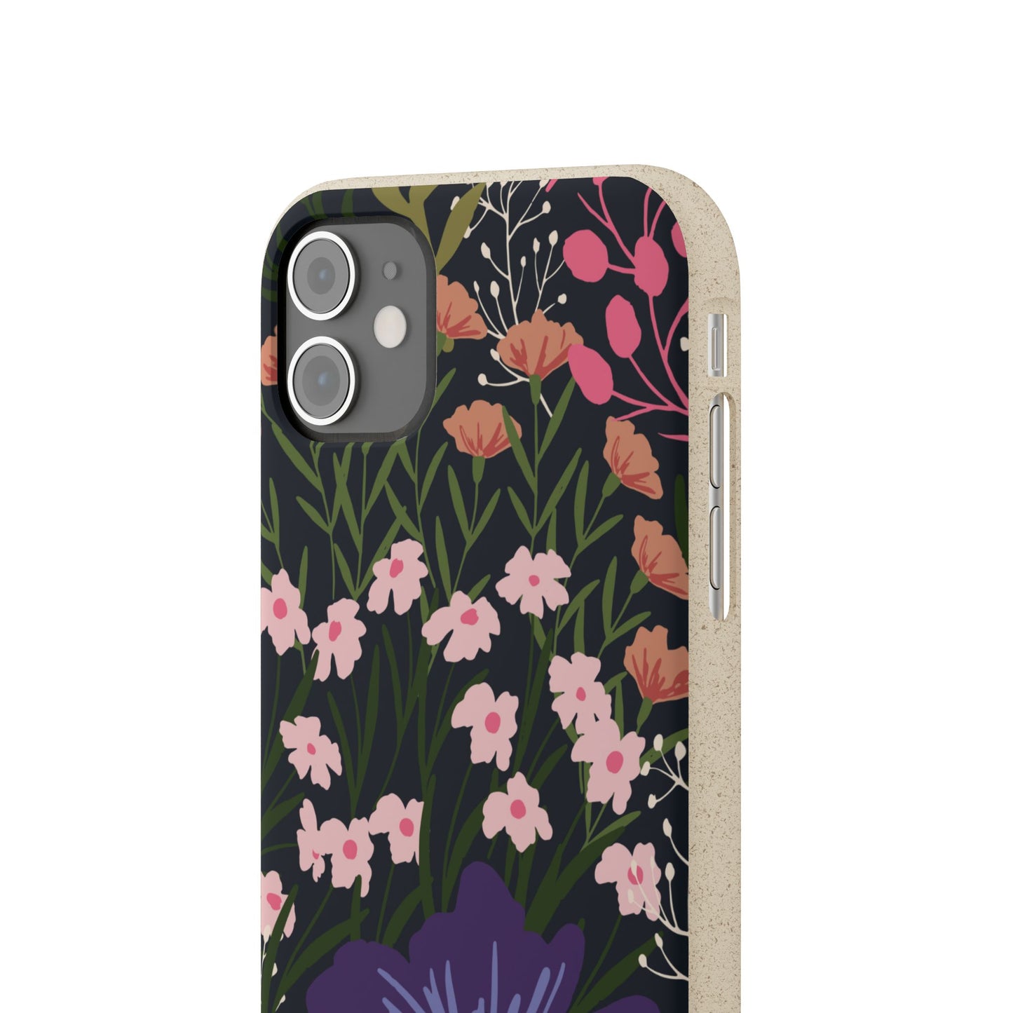Floral Biodegradable Phone Case — Purple Wildflower Eco Phone Cover