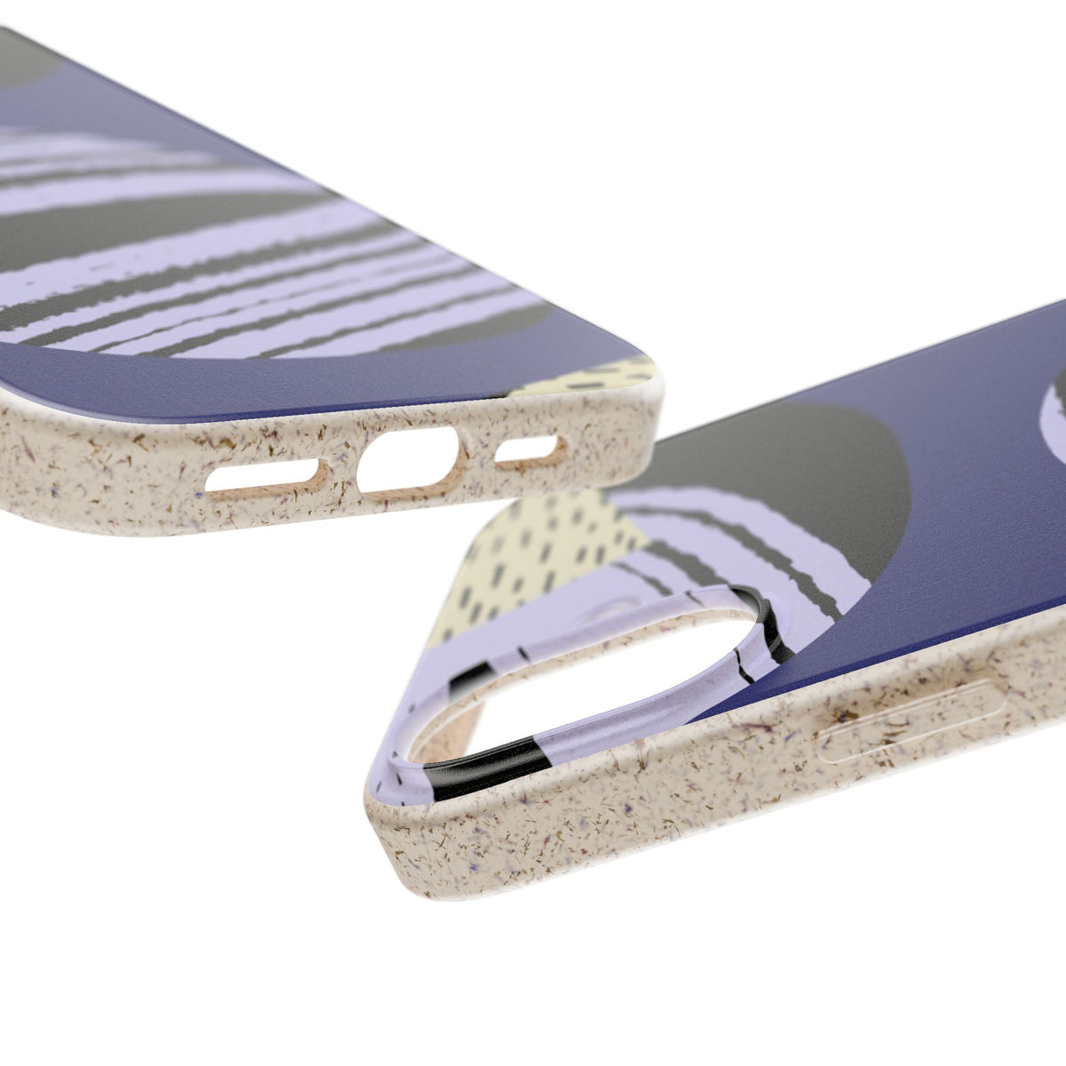 Biodegradable Phone Case — Abstract Striped Circles Eco Cover
