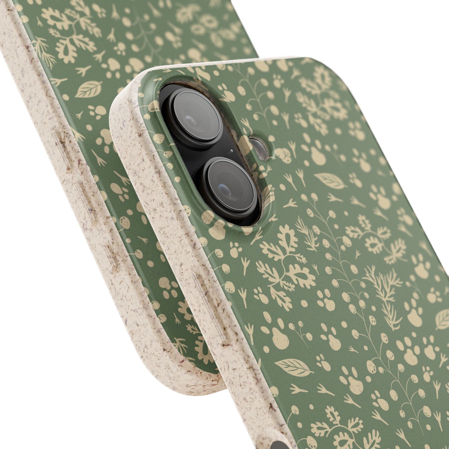 Biodegradable Floral Phone Case — Eco-Friendly Pleasant Green Wildflower Protection