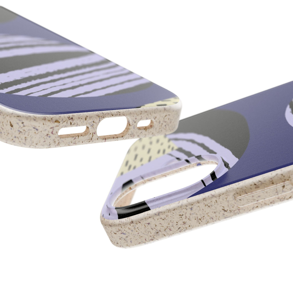 Biodegradable Phone Case — Abstract Striped Circles Eco Cover