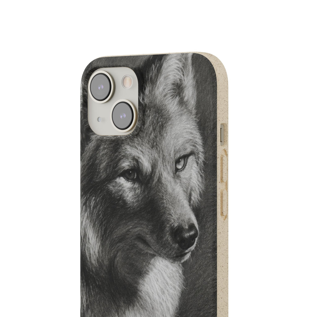 Wolf Portrait Biodegradable Phone Case — Eco-Friendly iPhone Cover