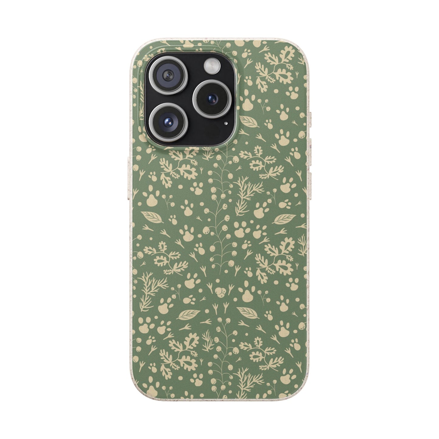 Biodegradable Floral Phone Case — Eco-Friendly Pleasant Green Wildflower Protection
