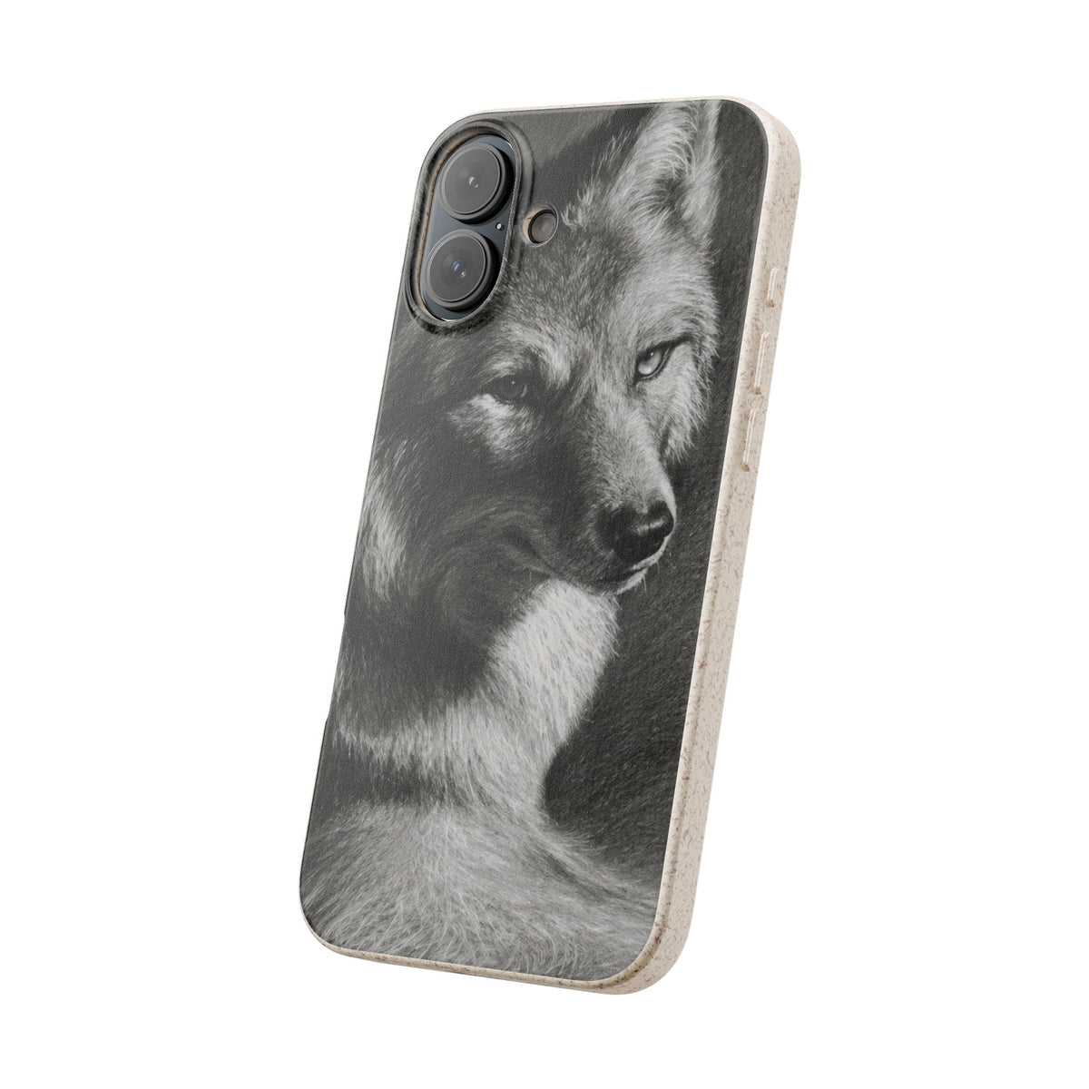 Wolf Portrait Biodegradable Phone Case — Eco-Friendly iPhone Cover
