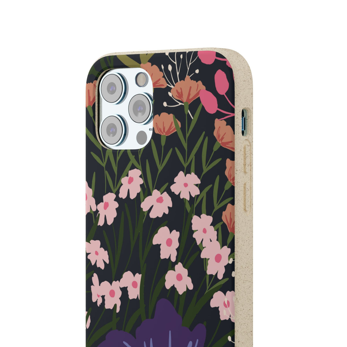 Floral Biodegradable Phone Case — Purple Wildflower Eco Phone Cover